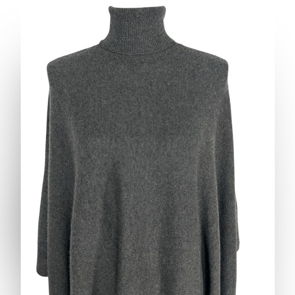 RALPH LAUREN / Charcoal Gray 100% Cashmere Poncho / Size XSS - Picture 2 of 11